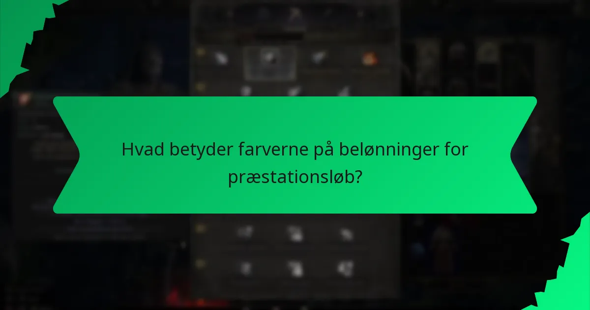 Hvordan bestemmes sjældenheden af belønninger for præstationsløb?