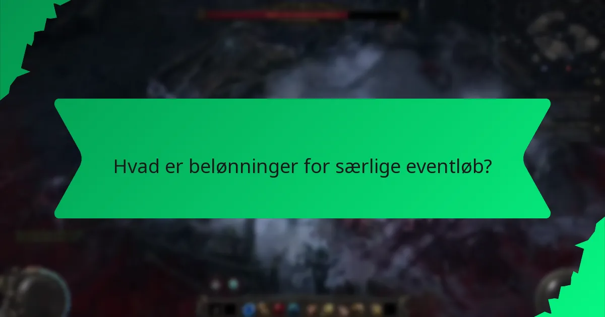 Hvordan bestemmes sjældenheden af belønninger for særlige eventløb?