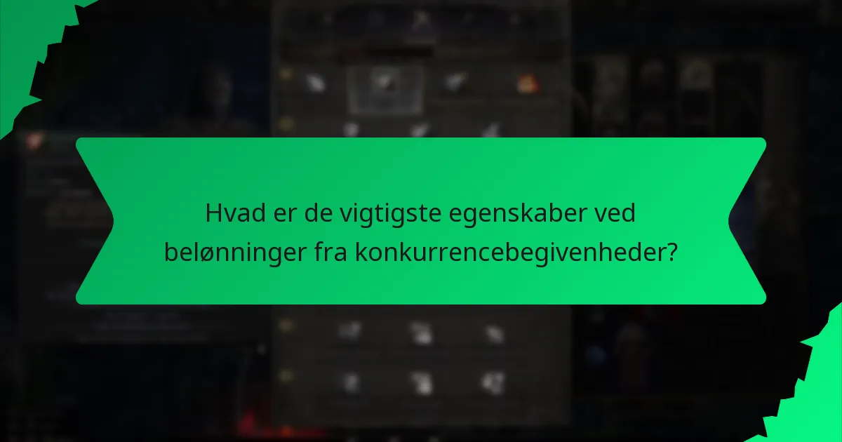 Hvordan bestemmes sjældenhed for belønninger i konkurrencebegivenheder?